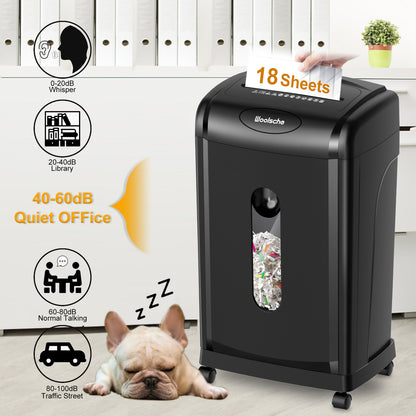 Paper Shredder, 19-Sheet Cross Cut, 8 Gallon Pull Out Bin, P-4 Security Level, Shred Paper and Credit Card and Durable&Fast for Home Office