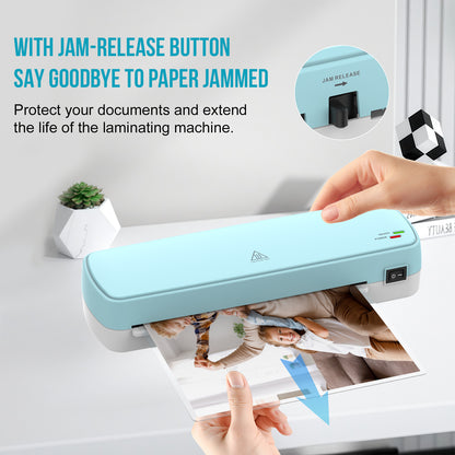 Laminator Machine with 10 Sheets - Fast Warm-Up for A4/A5/A6 Documents & Photos - Office, School, Home Use - Teacher Supplies & Organization Essentials (Color Preservation Technology)