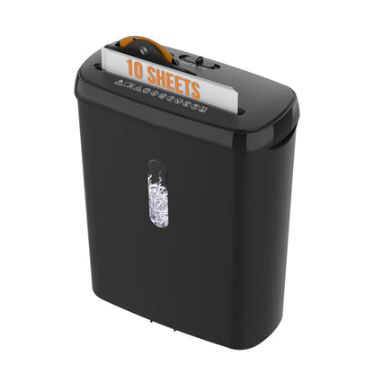 Woolsche 10-Sheet P-2 Strip Cut Paper Shredder, ETL Certified Home Shredder）