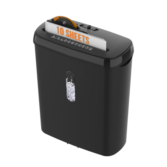 Woolsche 10-Sheet P-2 Strip Cut Paper Shredder, ETL Certified Home Shredder）