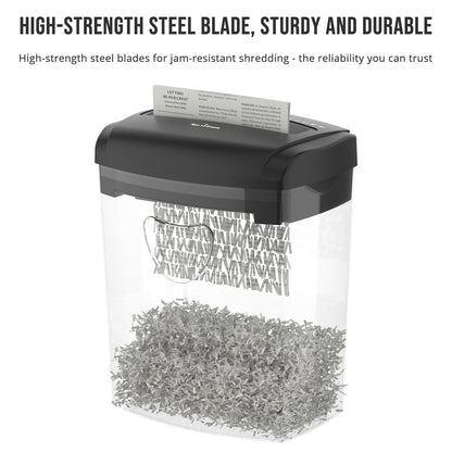Woolsche 12-Sheet Cross-Cut Shredder (P-4 Security),Destroy Credit Cards/Staples,5.5 Gal Bin,70dB Quiet，Auto/Reverse Modes for Office & Home(ETL Certified)