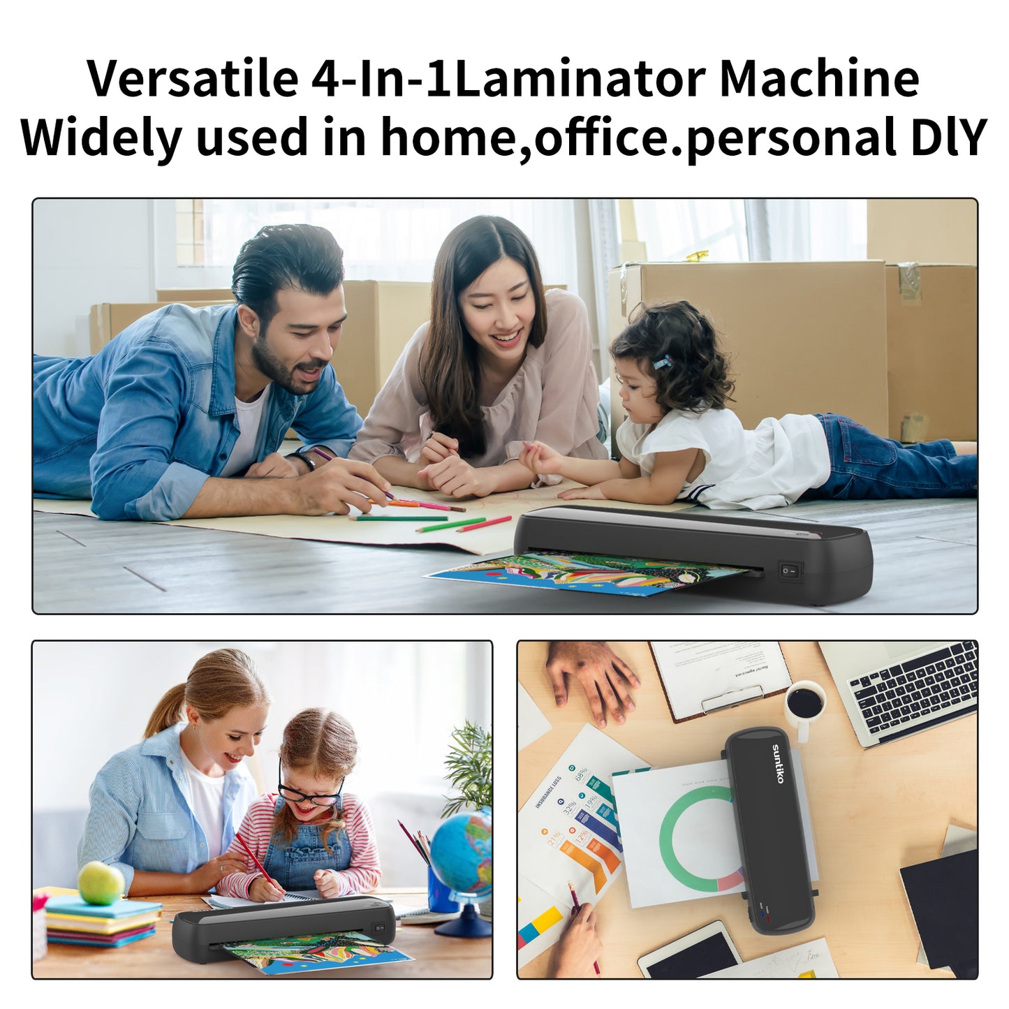Laminator Machine,Quick Warm-Up, Fast Laminating Documentation and Photos, Increases Their Long-Term Color Preservation,A4/A5/A6 Size
