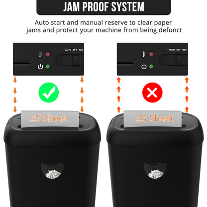 14 Sheet Cross Cut Paper Shredder, 6.6 Gallon Basket, P-4 Security Level, 3 Mode Design-Jam Proof Heavy Duty Shredder for Home and Office