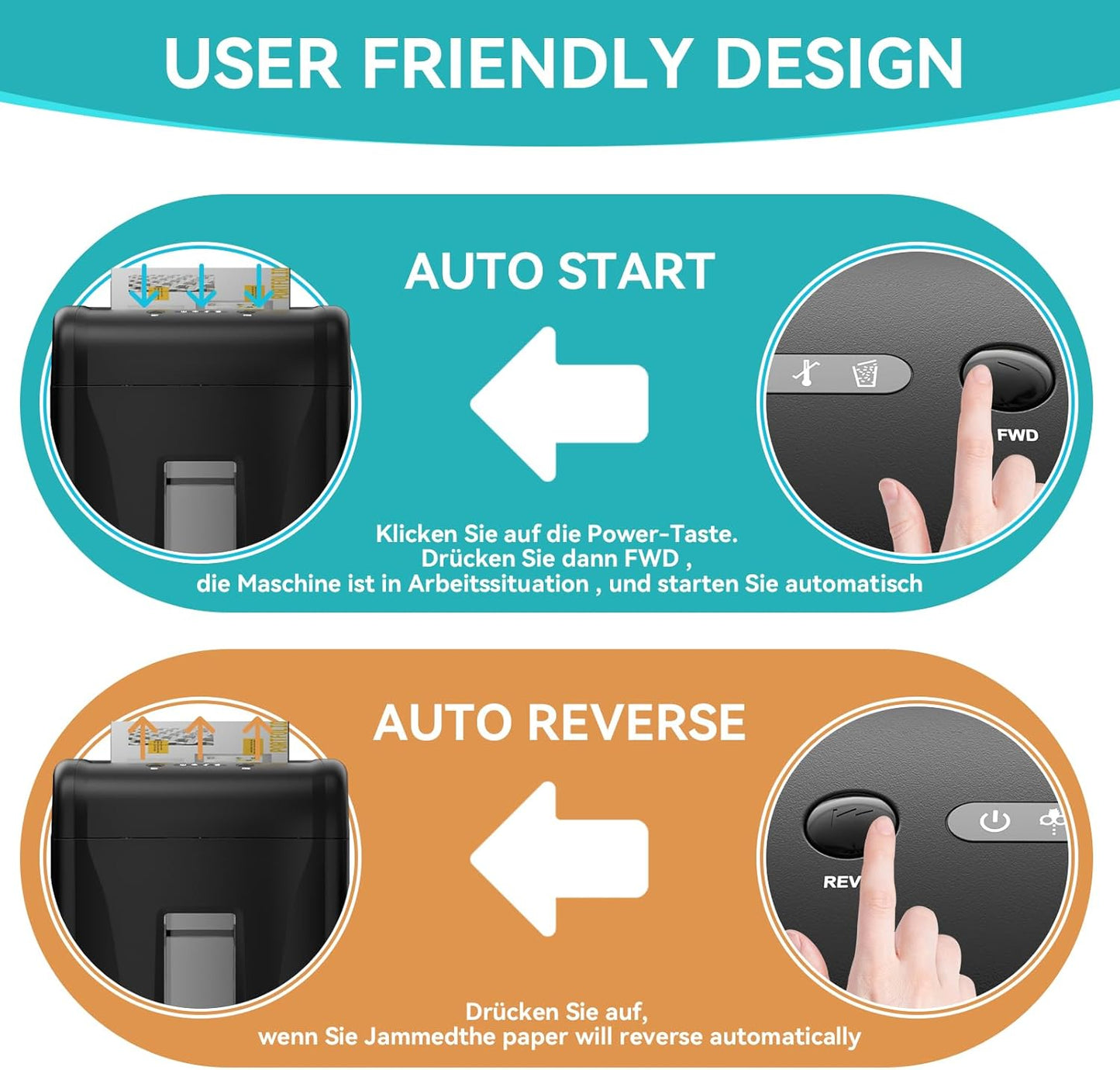 Paper Shredder, 22-Sheet Cross Cut, 8 Gallon Pull Out Bin, P-4 Security Level, Shred Paper and Credit Card and Durable&Fast for Home Office
